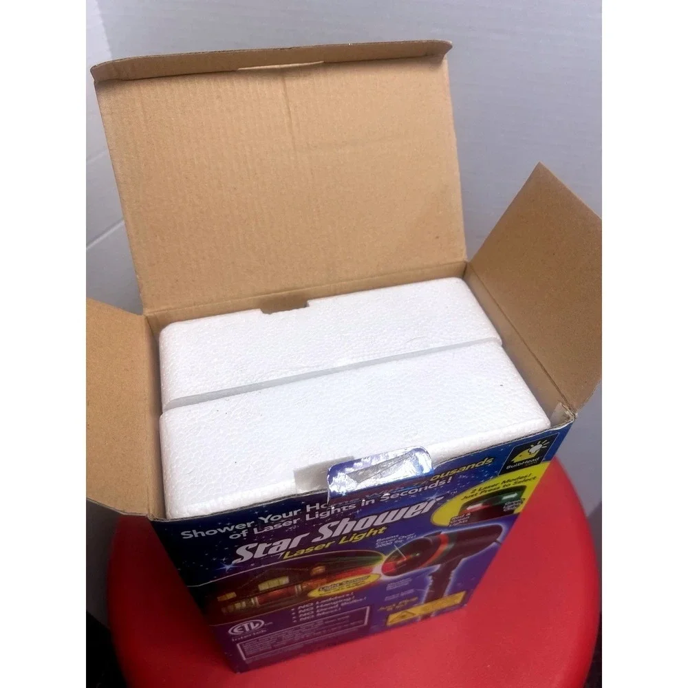 Star Shower Laser Light Projector Red And Green Twinkle Lights W/ Box‎ Outdoor